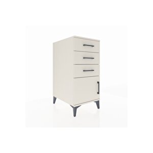 Kronos Komodin 3 Çekmeceli Tek Kapaklı 44x59x96 Aytaşı-aytaşı