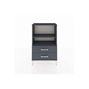 Arges Komodin 2 Raflı 2 Çekmeceli 60x30x96 Antrasit-antrasit