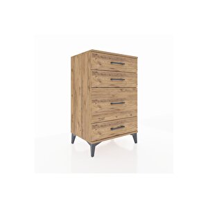 Hyperion Komodin 4 Çekmeceli 60x44x96 Çam-çam