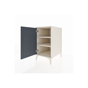 Kronos Komodin 2 Raflı Tek Kapaklı 44x59x80 Aytaşı-antrasit