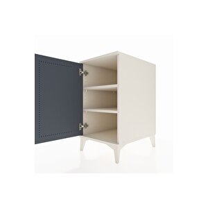 Kronos Komodin 2 Raflı Tek Kapaklı 44x59x80 Aytaşı-antrasit