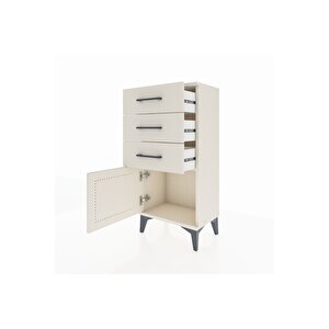 Arges Komodin 3 Çekmeceli Tek Kapaklı 44x30x96 Aytaşı-aytaşı