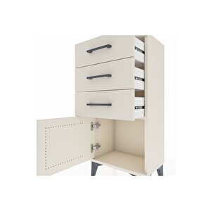 Arges Komodin 3 Çekmeceli Tek Kapaklı 44x30x96 Aytaşı-aytaşı