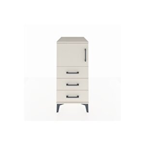 Kronos Komodin Tek Raflı 3 Çekmeceli Tek Kapaklı 44x59x96 Aytaşı-aytaşı