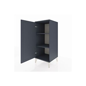 Hyperion Komodin 2 Raflı Tek Kapaklı 44x44x106 Antrasit-antrasit