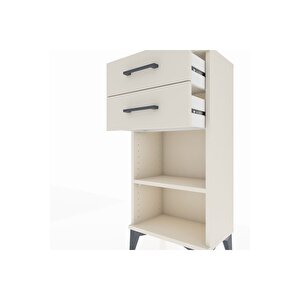 Arges Komodin Tek Raflı 2 Çekmeceli 44x30x96 Aytaşı-aytaşı