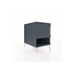 Kronos Komodin 2 Raflı Tek Kapaklı 44x59x64 Antrasit-antrasit