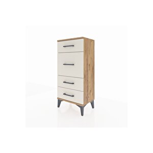 Arges Komodin 4 Çekmeceli 44x30x96 Çam-aytaşı