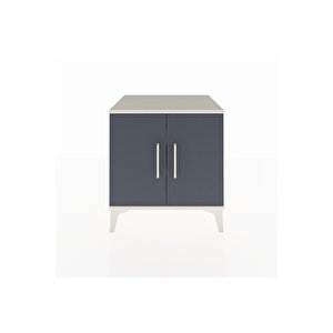 Hyperion Komodin 2 Raflı 2 Kapaklı 60x44x64 Aytaşı-antrasit