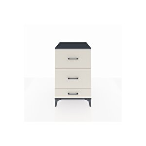 Kronos Komodin 3 Çekmeceli 60x59x96 Antrasit-aytaşı