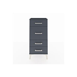 Arges Komodin 4 Çekmeceli 44x30x96 Antrasit-antrasit