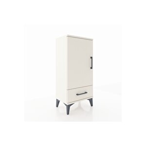 Arges Komodin 3 Raflı Tek Çekmeceli Tek Kapaklı 44x30x96 Aytaşı-aytaşı