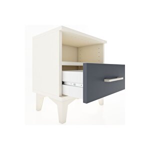 Arges Komodin Tek Raflı Tek Çekmeceli 44x30x48 Aytaşı-antrasit