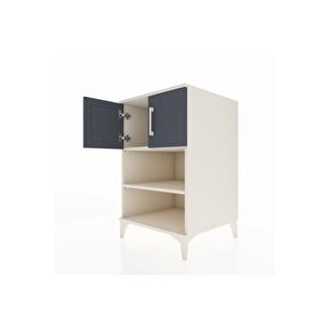 Kronos Komodin 2 Raflı 2 Kapaklı 60x59x96 Aytaşı-antrasit