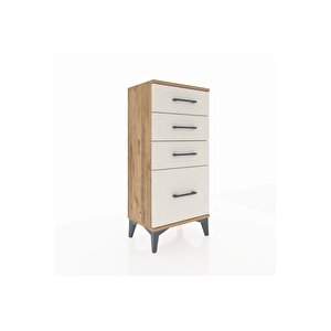 Arges Komodin 4 Çekmeceli 44x30x96 Çam-aytaşı