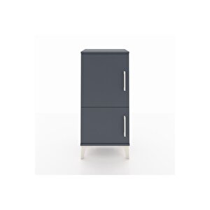 Arges Komodin 3 Raflı 2 Kapaklı 44x30x96 Antrasit-antrasit