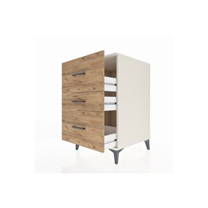 Kronos Komodin 3 Çekmeceli 60x59x96 Aytaşı-çam