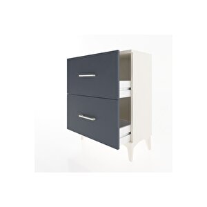 Arges Komodin 2 Çekmeceli 60x30x80 Aytaşı-antrasit