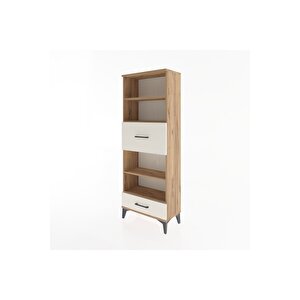 Arges Dolap 4 Raflı 2 Çekmeceli 60x30x163 Çam-aytaşı