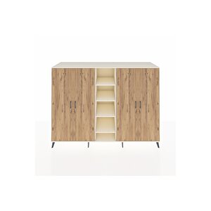Kronos Dolap 12 Raflı 4 Kapaklı 220x59x163 Aytaşı-çam/aytaşı