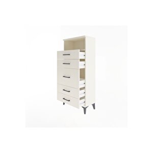 Arges Dolap Tek Raflı 5 Çekmeceli 60x30x134 Aytaşı-aytaşı