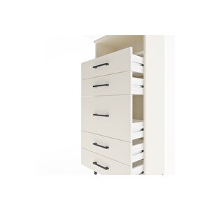 Arges Dolap Tek Raflı 5 Çekmeceli 60x30x134 Aytaşı-aytaşı
