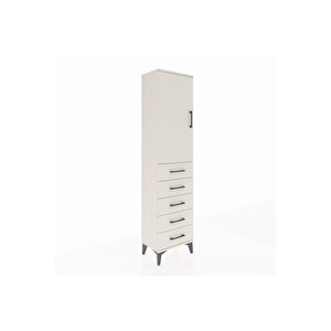 Arges Dolap 2 Raflı 5 Çekmeceli Tek Kapaklı 44x30x182 Aytaşı-aytaşı