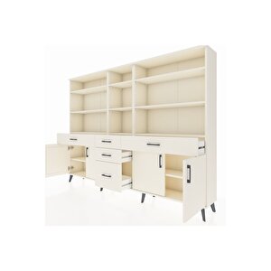 Arges Dolap 11 Raflı 5 Çekmeceli 4 Kapaklı 220x30x163 Aytaşı-aytaşı