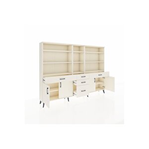 Arges Dolap 11 Raflı 5 Çekmeceli 4 Kapaklı 220x30x163 Aytaşı-aytaşı