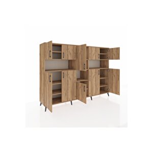 Hyperion Dolap 14 Raflı 10 Kapaklı 220x44x163 Çam-çam