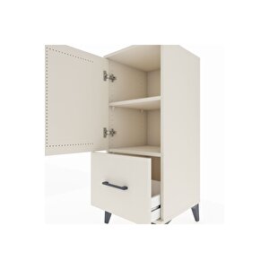 Hyperion Komodin 2 Raflı Tek Çekmeceli Tek Kapaklı 44x44x106 Aytaşı-aytaşı