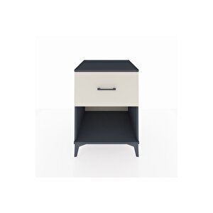 Kronos Komodin Tek Çekmeceli 60x59x80 Antrasit-aytaşı