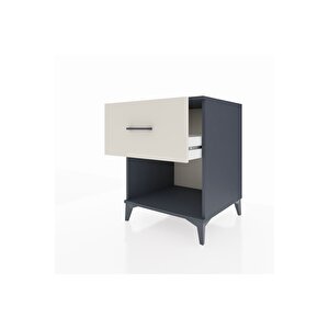 Kronos Komodin Tek Çekmeceli 60x59x80 Antrasit-aytaşı