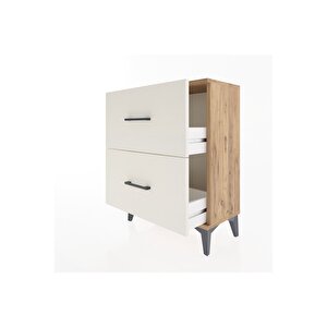 Arges Komodin 2 Çekmeceli 60x30x80 Çam-aytaşı
