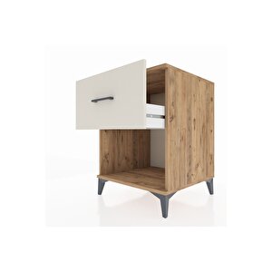 Kronos Komodin Tek Çekmeceli 60x59x80 Çam-aytaşı