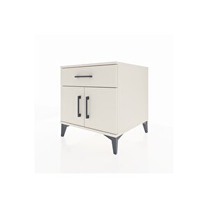 Kronos Komodin Tek Raflı Tek Çekmeceli 2 Kapaklı 60x59x64 Aytaşı-aytaşı