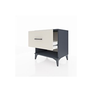 Hyperion Komodin Tek Çekmeceli 60x44x64 Antrasit-aytaşı