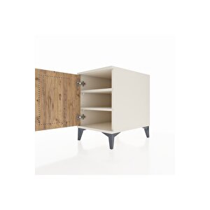 Kronos Komodin 2 Raflı Tek Kapaklı 44x59x64 Aytaşı-çam