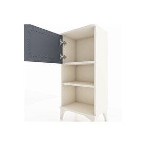 Arges Komodin 2 Raflı Tek Kapaklı 44x30x96 Aytaşı-antrasit