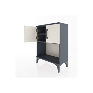 Arges Komodin 2 Raflı 2 Kapaklı 60x30x80 Antrasit-aytaşı