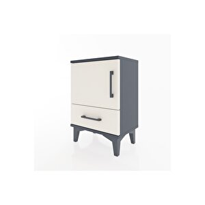 Arges Komodin 2 Raflı Tek Kapaklı 44x30x64 Antrasit-aytaşı