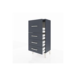 Arges Komodin 4 Çekmeceli 44x30x96 Antrasit-antrasit