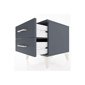 Hyperion Komodin 2 Çekmeceli 44x44x48 Antrasit-antrasit