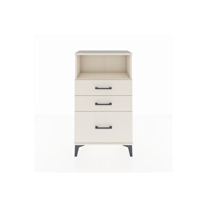 Arges Komodin Tek Raflı 3 Çekmeceli 60x30x106 Aytaşı-aytaşı