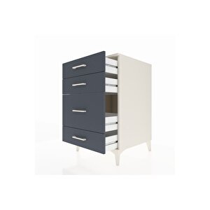 Kronos Komodin 4 Çekmeceli 60x59x96 Aytaşı-antrasit