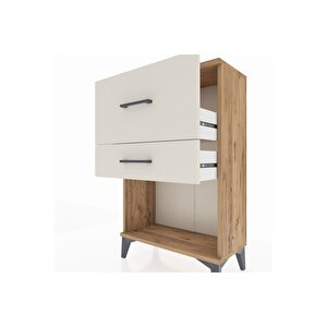 Arges Komodin 2 Çekmeceli 60x30x96 Çam-aytaşı