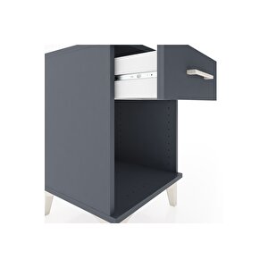 Hyperion Komodin Tek Çekmeceli 44x44x64 Antrasit-antrasit