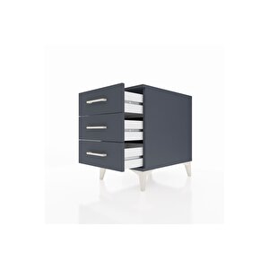 Kronos Komodin 3 Çekmeceli 44x59x64 Antrasit-antrasit