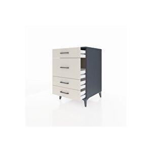 Kronos Komodin 4 Çekmeceli 60x59x96 Antrasit-aytaşı