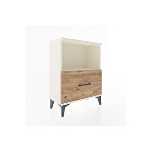 Arges Komodin Tek Raflı Tek Çekmeceli 60x30x80 Aytaşı-çam